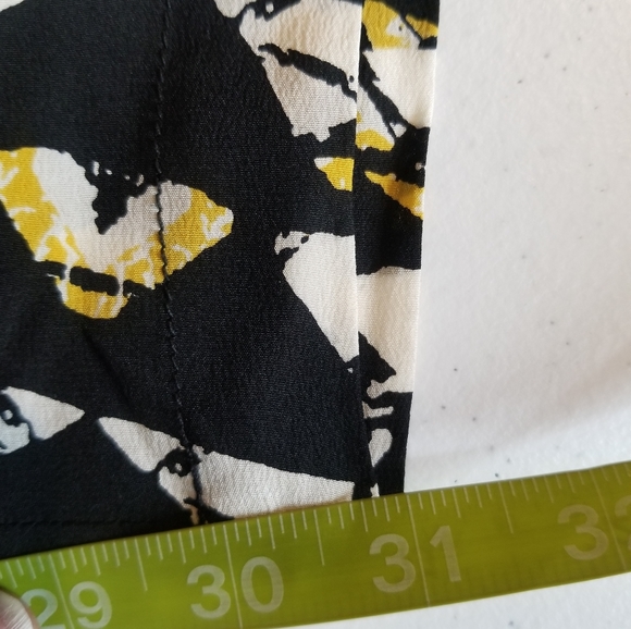 BCBG MAXAZRIA girl Brown/Multicolored Roll Hem Pants Sz Small Multi Print - Picture 4 of 8